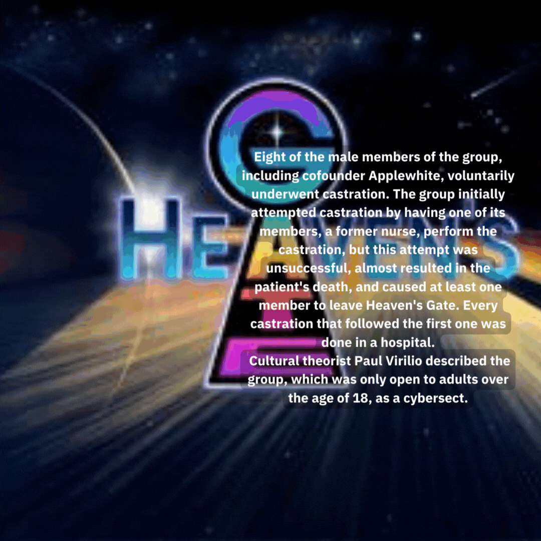 Heaven’s Gate – Suicidal Castration Cybercult